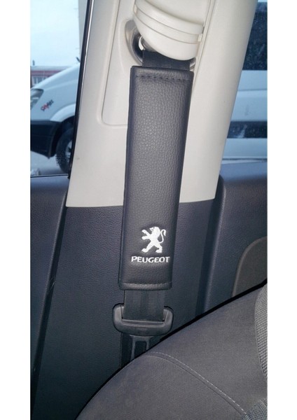 Peugeot Deri Emniyet Kemer Kılıfı Siyah