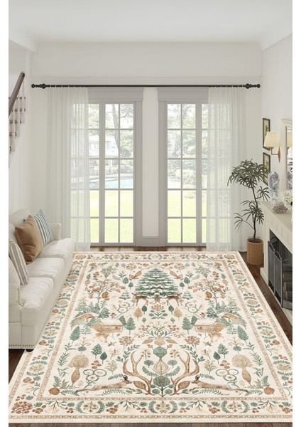 Yeni Desen Yıkanabilir Kaymaz Tabanlı Bohem Tarz Dijital Baskı Salon Halısı, Yumuşak Dokulu Lüks Halı Modeli ve 40 x 60 Bej Renk Dikdörtgen Halı fiyatları