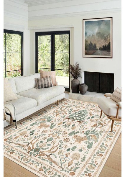 Yeni Desen Yıkanabilir Kaymaz Tabanlı Bohem Tarz Dijital Baskı Salon Halısı, Yumuşak Dokulu Lüks Halı Modeli ve 40 x 60 Bej Renk Dikdörtgen Halı modelleri