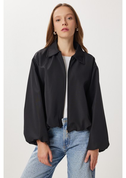 Fermuarlı Bomber Ceket LMK0003 Siyah