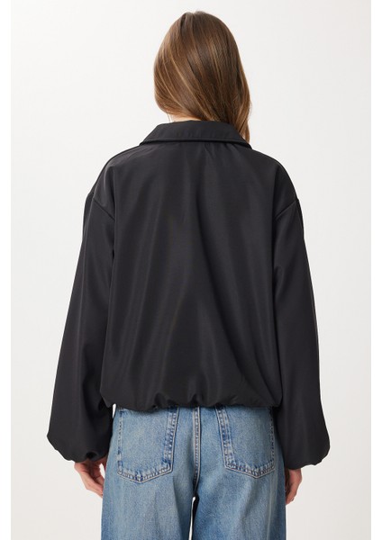 Fermuarlı Bomber Ceket LMK0003 Siyah fırsatları