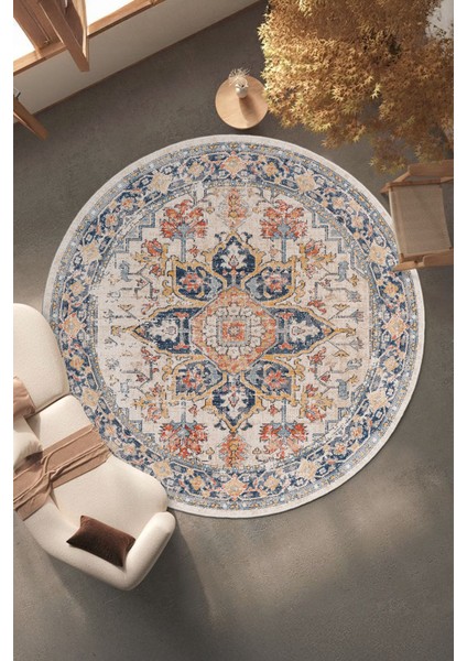 Yeni Desen Yıkanabilir Kaymaz Tabanlı Bohem Tarz Dijital Baskı Salon Halısı, Yumuşak Dokulu Lüks Halı Modeli ve 50 x 50 Bej Renk Yuvarlak Halı fiyatları