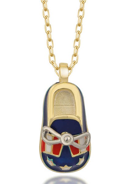 Gümüş Gold Erkek Çocuk Pabuç Kadın Kolye