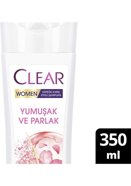 2 Adet Clear Women Parlak Kiraz Çiçeği Şampuan 350 ml