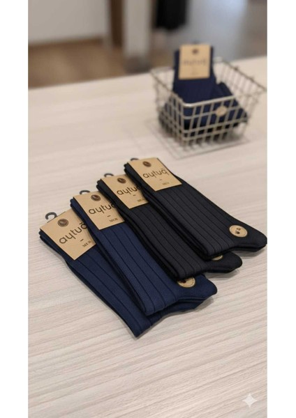 Bambu-Pamuk Erkek Soket Çorabı Asorti Renk 41-45 Arası Dikişsiz 12'li Kutu