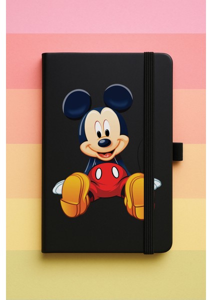MICKEY303 Baskılı Tarihsiz Yuvarlak Köşeli Desenli Uv Termo Defter