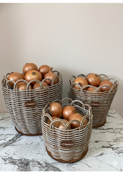 Raddancore Üçlü Soğanlık Seti/soğan Sepeti