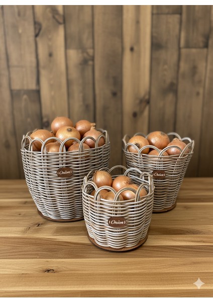 Raddancore Üçlü Soğanlık Seti/soğan Sepeti modelleri