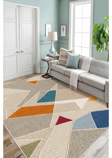 Yeni Desen Yıkanabilir Kaymaz Tabanlı Bohem Tarz Dijital Baskı Salon Halısı, Yumuşak Dokulu Lüks Halı Modeli ve 40 x 60 Bej Renk Dikdörtgen Halı modelleri