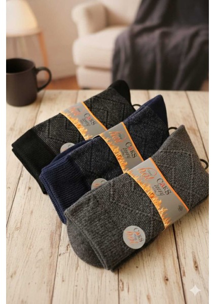 Havlu Yün Erkek Çorap Dikişsiz 3'lü Paket Asorti fiyatları
