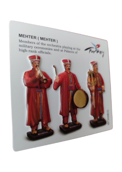 Kabartmalı 3 Boyutlu Mehter Temalı Buzdolabı Magneti modelleri