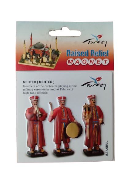 Kabartmalı 3 Boyutlu Mehter Temalı Buzdolabı Magneti