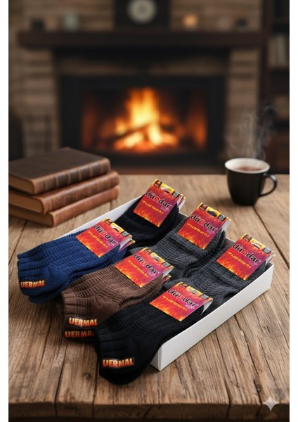 Unisex Havlu Thermal Patik Çorap, Asorti, 12 Adet Fiyatıdır fiyatları