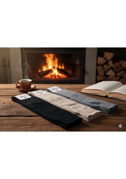 Yün Dizaltı Çorap 3 Lü Setler 36-41 Numara modelleri