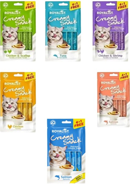 Creamy Snack – Kedi Ödül Maması 5 +Somonlu (Hairball Control)