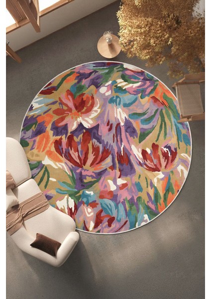 Yeni Desen Yıkanabilir Kaymaz Tabanlı Bohem Tarz Dijital Baskı Salon Halısı, Yumuşak Dokulu Lüks Halı Modeli ve 50 x 50 Çok Renkli Renk Yuvarlak Halı fiyatları