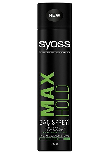 4 Adet Syoss Sprey 400ML Max Hold