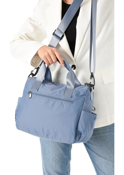 Sanmorris Kadın 4 Bölmeli Paraşüt Kumaş Ayarlanabilir Çapraz Askılı El ve Omuz Çantası modelleri