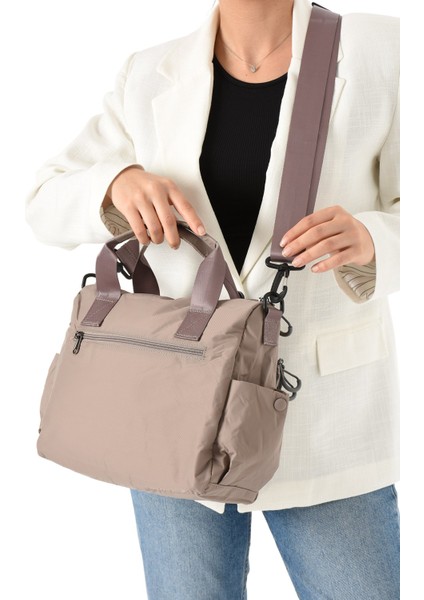 Sanmorris Kadın 4 Bölmeli Paraşüt Kumaş Ayarlanabilir Çapraz Askılı El ve Omuz Çantası fiyatları