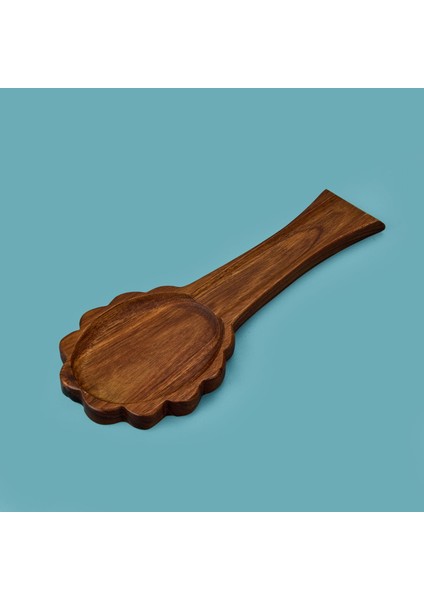 Akasya Kaşık Altlığı - Kahverengi - 32 cm