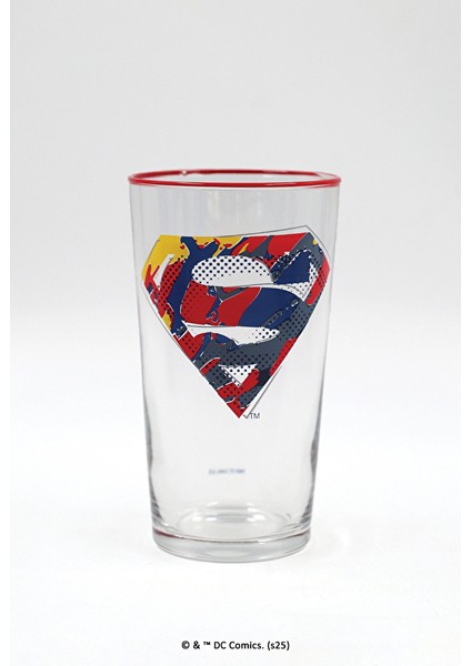 3 Adet Rakle Superman Meşrubat Bardağı 570 cc