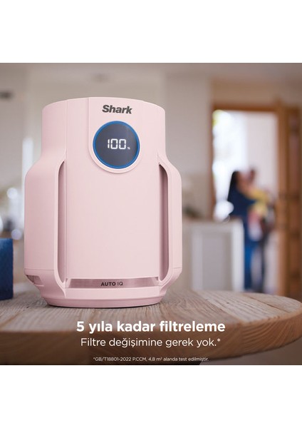 Alerjisi Olan Evler, Aileler ve Evcil Hayvanlar Için Ideal Neverchange5 Compact Pro Hava Temizleyici - Pembe + 5 Yıl Uzun Ömürlü Filitre