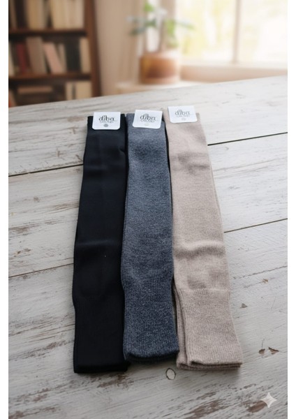 Yün Dizüstü Bayan Çorap 3 Lü Setler 36-41 Numara modelleri
