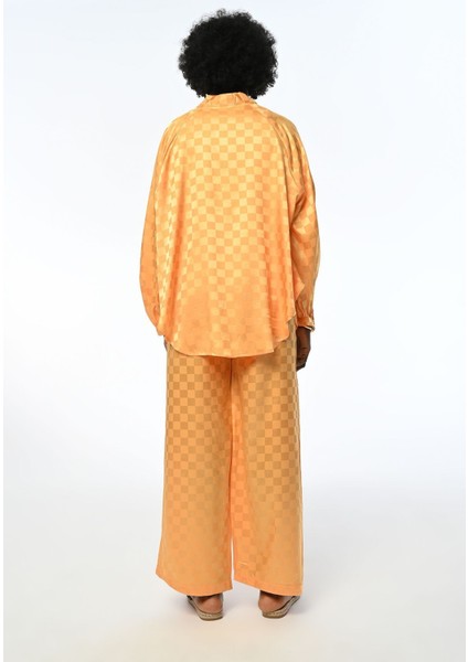 Kadın Oversıze Kalıp Kareli Jakarlı Kimono indirimleri