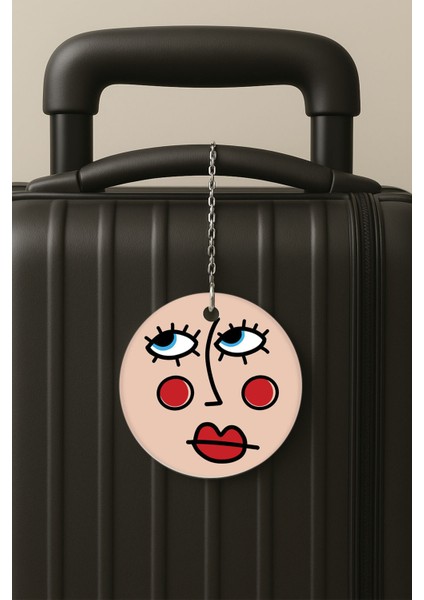 Güzellik Desenli Uv Baskılı Pleksi Bavul Etiketi Seyahat Tatil Valiz Etiketi