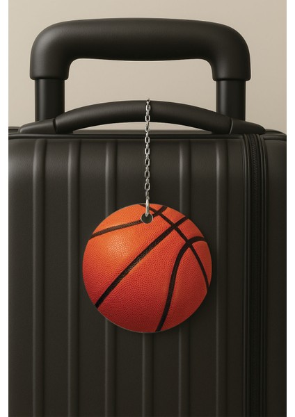 Basketbol Desenli Uv Baskılı Pleksi Bavul Etiketi Seyahat Tatil Valiz Etiketi