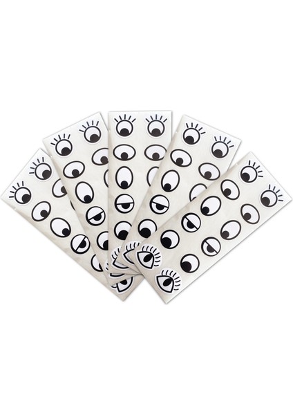 Göz Etiketi | 1,3cm | 6 Çeşit | 5 Set | 60 Adet | Etkinlik Materyalı | Küçük Kas Gelişimi