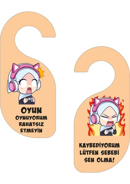 Oyun Oynuyorum Kız Kapı Askısı Kapı Uyarı Levhası fiyatları