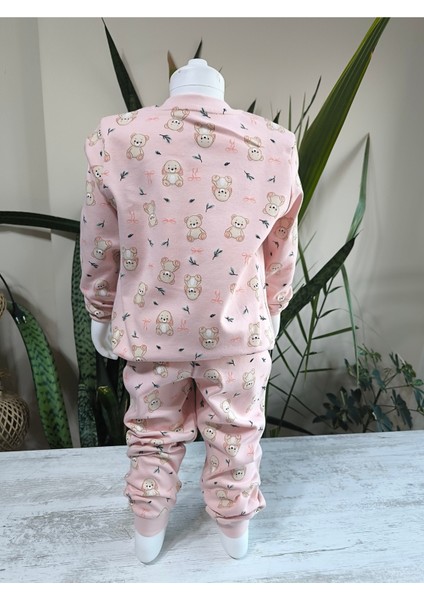 Kız-Erkek Bebek- Çocuk Pijama Takımı %100 Pamuk Uzun Kollu Önü Çıtçıtlı Mevsimlik modelleri