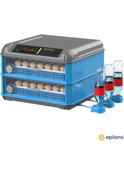 Tam Otomatik 128 Yumurta Kapasiteli Kuluçka Makinesi - Civciv Kaz Hindi Ördek Yetiştiriciliği Kablosuz Kamera Hediyeli ( Lisinya )