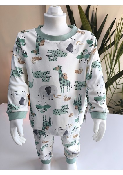 Kız-Erkek Bebek- Çocuk Pijama Takımı %100 Pamuk Uzun Kollu Yuvarlak Yaka Mevsimlik fırsatları