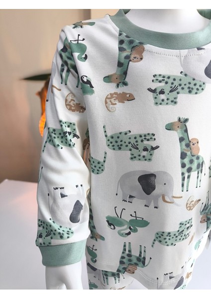 Kız-Erkek Bebek- Çocuk Pijama Takımı %100 Pamuk Uzun Kollu Yuvarlak Yaka Mevsimlik indirimleri