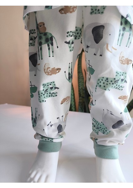 Kız-Erkek Bebek- Çocuk Pijama Takımı %100 Pamuk Uzun Kollu Yuvarlak Yaka Mevsimlik