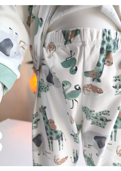 Kız-Erkek Bebek- Çocuk Pijama Takımı %100 Pamuk Uzun Kollu Yuvarlak Yaka Mevsimlik