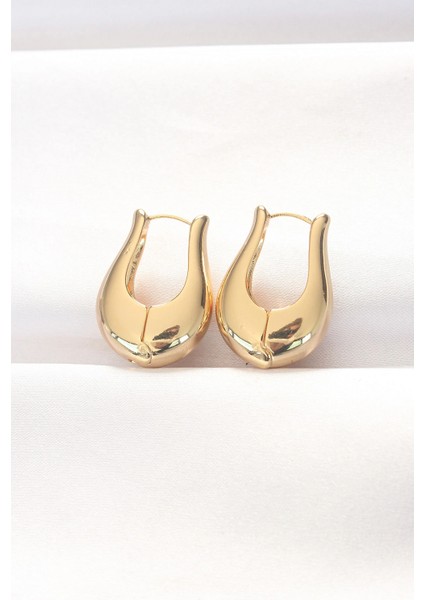 Pirinç Gold Renk Bombeli Küpe - TJ-BKP8878