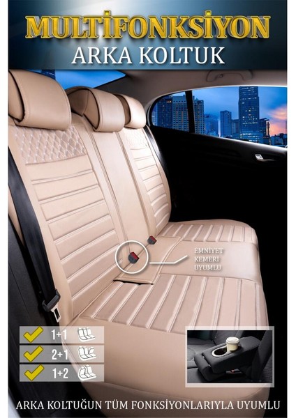 Nissan Patfinder Deri Oto Koltuk Kılıfı Ön Arka Set Plus Serisi Bej Scr fiyatları