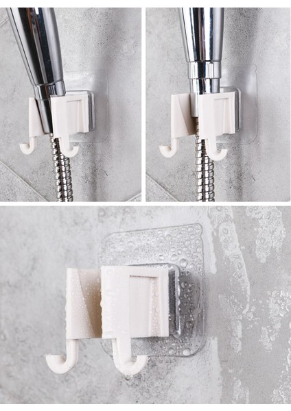 Duş Başlığı Askısı -Yapışkanlı 2 Kademeli Çift Askılı Lif Tutucu