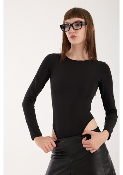 Bisiklet Yaka Altdan Çıt Çıtlı Body - Çıtçıtlı Body Uzun Kol fiyatları