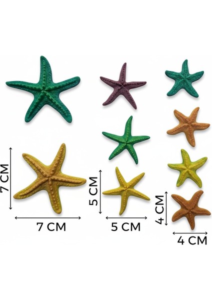Akvaryum Dekoru Deniz Yıldızı Seti – 9’lu modelleri