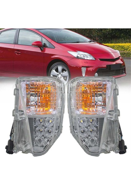 Sağ Ön Sis Lambası LED Dönüş Sinyali Işığı ile Ampul 81511-47060 Prius 2012-2015 Gündüz Park Lambası Amberwhite (Yurt Dışından) fiyatları