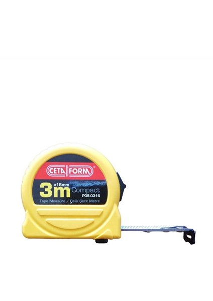 P05-0316 Kompakt Profesyonel Şerit Metre 3MX16MM - Metre - 2 Yıl