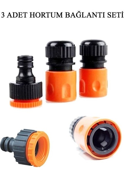 1/2" Hortum Musluk Bağlantı Adaptörü (2 Adet) + 1/2 - 3/4" Musluk Adaptörü