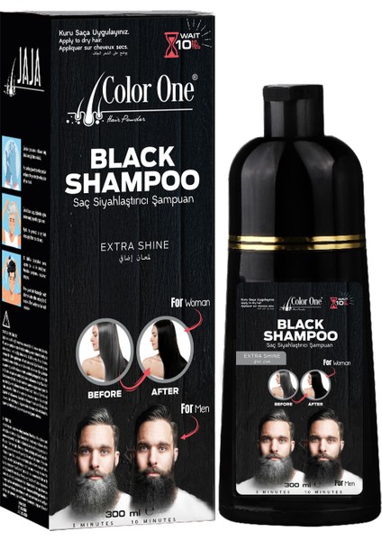 Color One Black Shampoo Saç Siyahlaştırıcı Şampuan 300 ml