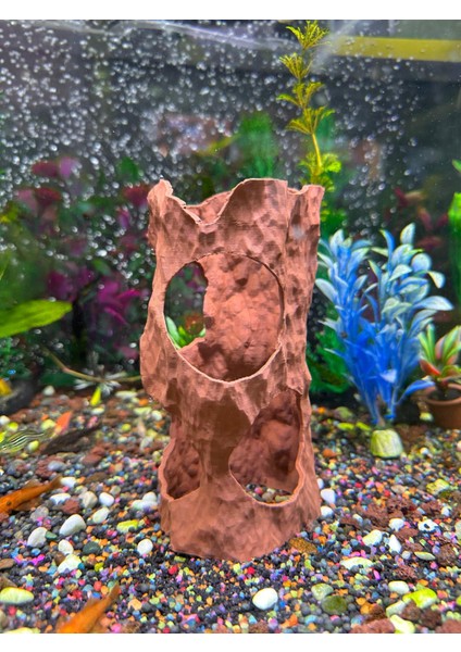 Akvaryum Dekoru Oyuklu Kütük Mağara