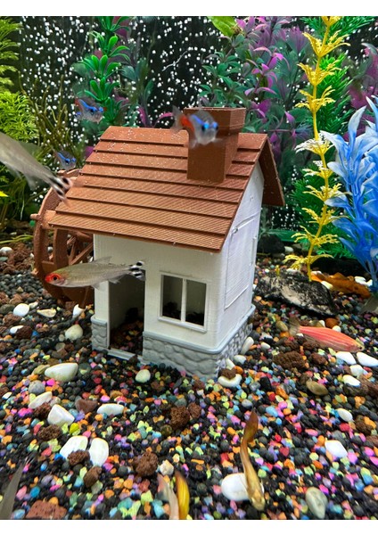 Hava Motorlu Değirmen Ev Akvaryum Dekoru