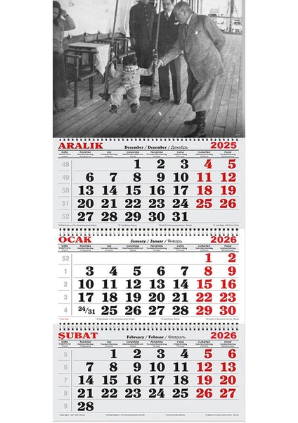 2026 Yılı Gemici Takvimi-Salıncak